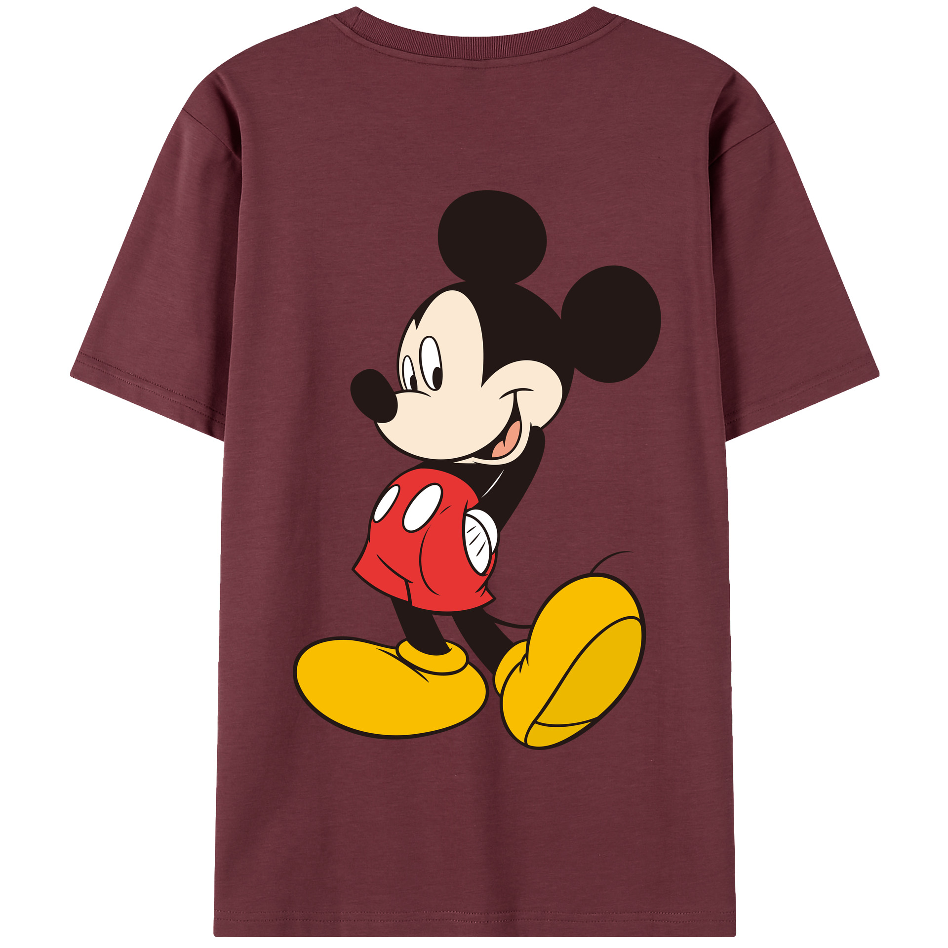 （画像用） ミッキーマウス Mickey Mouse 綿100％半袖Tシャツ（背面プリント）